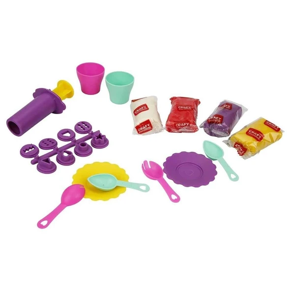 PARAPLY Crafy Buzzy Muzzy Dondurma Oyun Hamuru Seti 200 g 22 Parça Kız Erkek Çocuk Oyuncak Eğitici Oyuncakla - 3