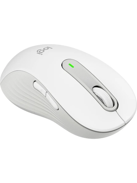 Logitech Signature M650 Büyük Boy Sol El Için Sessiz Kablosuz Mouse - Beyaz - 1