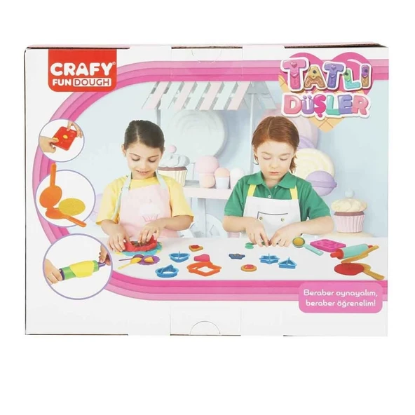 PARAPLY Crafy Tatlı Düşler Oyun Hamuru Seti 200 g 22 Parça Kız Erkek Çocuk Oyuncak Eğitici Oyuncaklar - 3