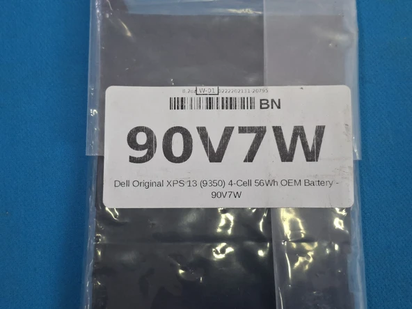 Orijinal OEM Dell 90V7W 7.6V 56Wh 6710mAh Notebook Batarya Laptop Pil - 3