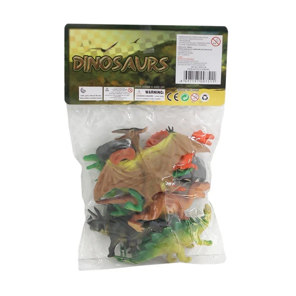 PARAPLY KZL-KL5-006ABC PVC Dinazor Hayvan Seti -Kızılkaya Oyuncak Kız Erkek Çocuk Oyuncak Eğitici Oyuncaklar - Resim 2