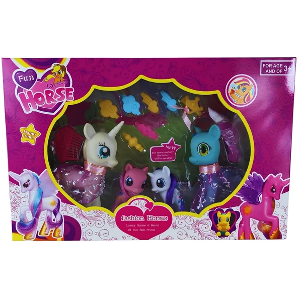 PARAPLY Kutuda Pony Set Kız Erkek Çocuk Oyuncak Eğitici Oyuncaklar ürün görseli