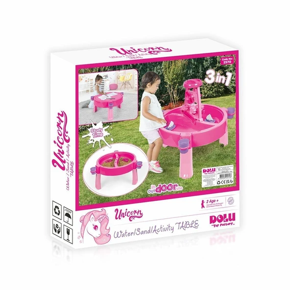 PARAPLY 2570 Unicorn Su ve Kum Aktivite Masası -Dolu Kız Erkek Çocuk Oyuncak Eğitici Oyuncaklar ürün görseli