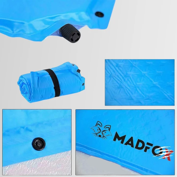 Madfox Outward Ultralight Yastıklı Şişme Kamp Matı MAVİ - 4