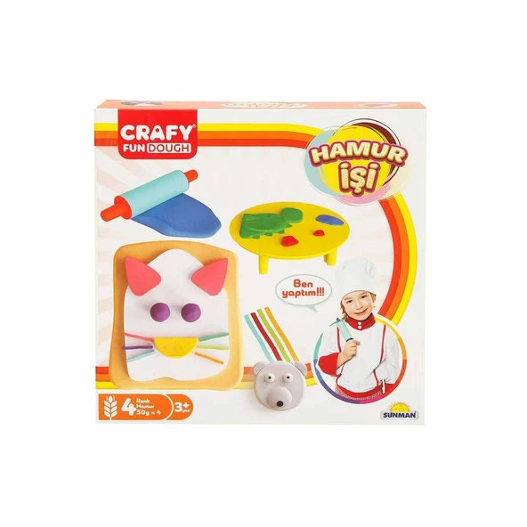 PARAPLY Hamur İşi Oyun Hamuru Seti 200 gr 6 Parça Kız Erkek Çocuk Oyuncak Eğitici Oyuncaklar - 2