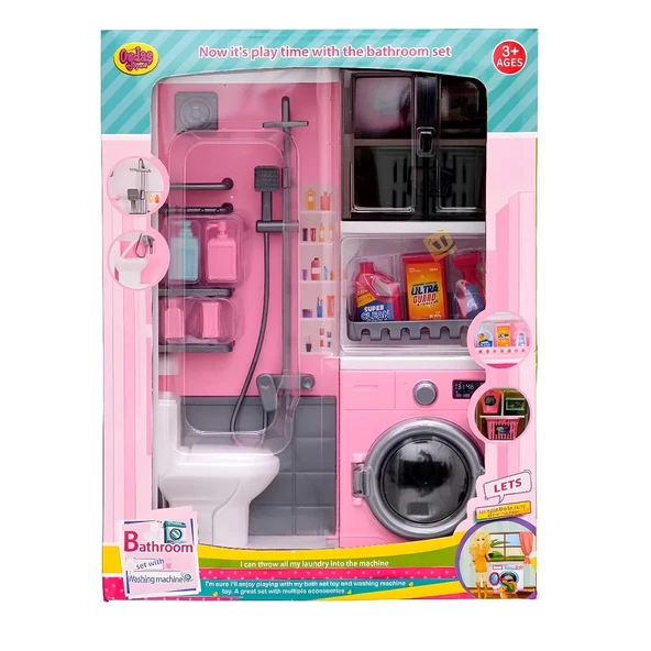 PARAPLY Kutuda 2'li Banyo Çamaşır Makinası Kız Erkek Çocuk Oyuncak Eğitici Oyuncaklar - 1