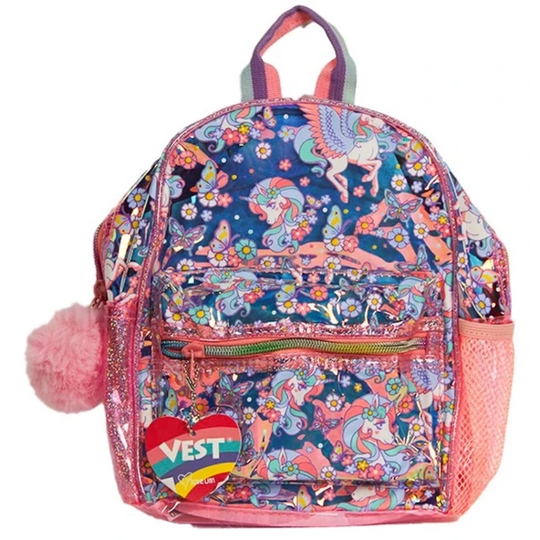 PARAPLY Vest Şeffaf Hologramlı Unicorn Sırt Çantası Kız Erkek Çocuk Oyuncak Eğitici Oyuncaklar ürün görseli 1