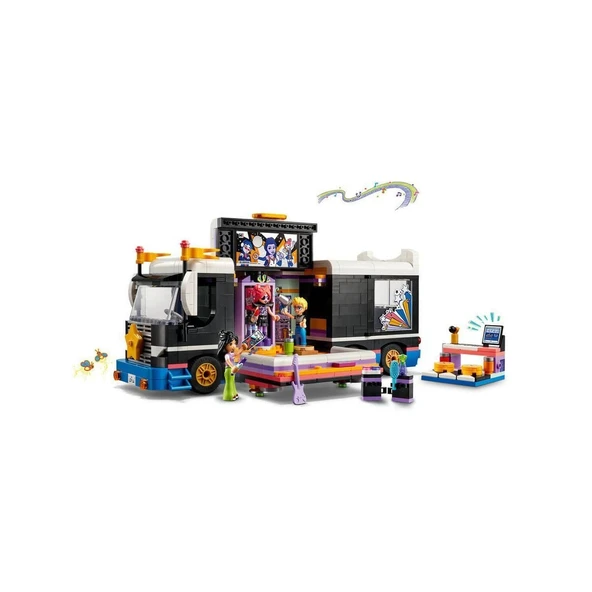 PARAPLY 42619 Lego Friends Pop Star Turne Otobüsü 845 parça +8 yaş Kız Erkek Çocuk Oyuncak Eğitici Oyuncakla - Resim 3