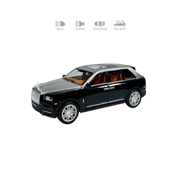 PARAPLY HCL806 Çek Bırak 1:22 Sesli ve Işıklı Metal Araba Kız Erkek Çocuk Oyuncak Eğitici Oyuncaklar - Resim 3