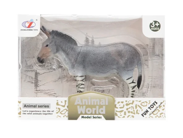 PARAPLY Kutulu Model Figür Hayvan Çizgili Eşek Kız Erkek Çocuk Oyuncak Eğitici Oyuncaklar ürün görseli 1