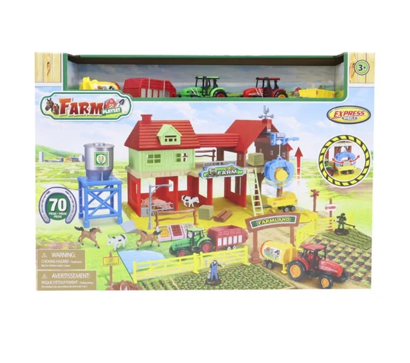 PARAPLY Express Wheels Die Cast Metal 70 Parça Çiftlik Seti Kız Erkek Çocuk Oyuncak Eğitici Oyuncaklar ürün görseli