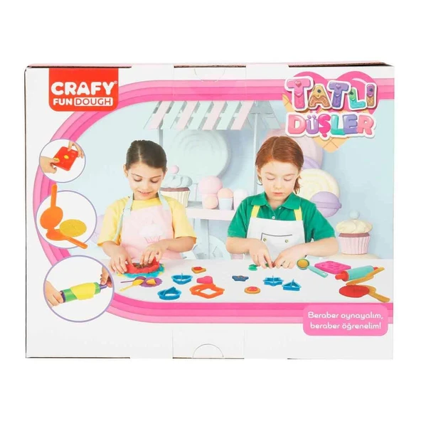 PARAPLY 3493 Crafy Tatlı Düşler Oyun Hamuru Seti 200 g 22 Parça Kız Erkek Çocuk Oyuncak Eğitici Oyuncaklar - 3