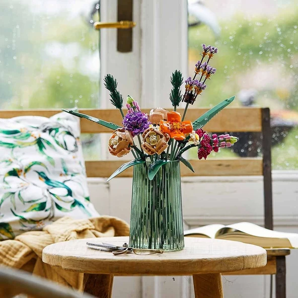 PARAPLY LEGO Icons Çiçek Buketi 10280 Kız Erkek Çocuk Oyuncak Eğitici Oyuncaklar - Resim 3