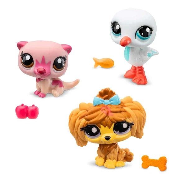 PARAPLY Littlest Pet Shop Minişler 3’lü Figür Seti S2 Kız Erkek Çocuk Oyuncak Eğitici Oyuncaklar - Resim 3
