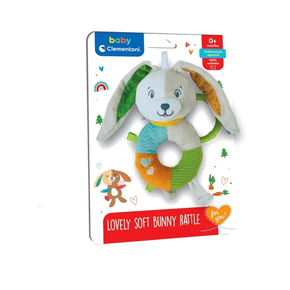PARAPLY 17787 Baby Clementoni - Sevimli Tavşan Çıngırak Kız Erkek Çocuk Oyuncak Eğitici Oyuncaklar ürün görseli