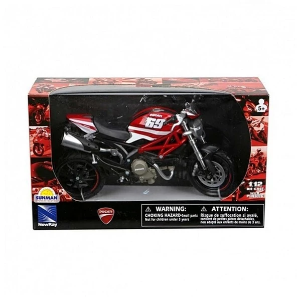 PARAPLY Sunman 1:12 Ducati Monster 796 N.69 Kız Erkek Çocuk Oyuncak Eğitici Oyuncaklar - Resim 2