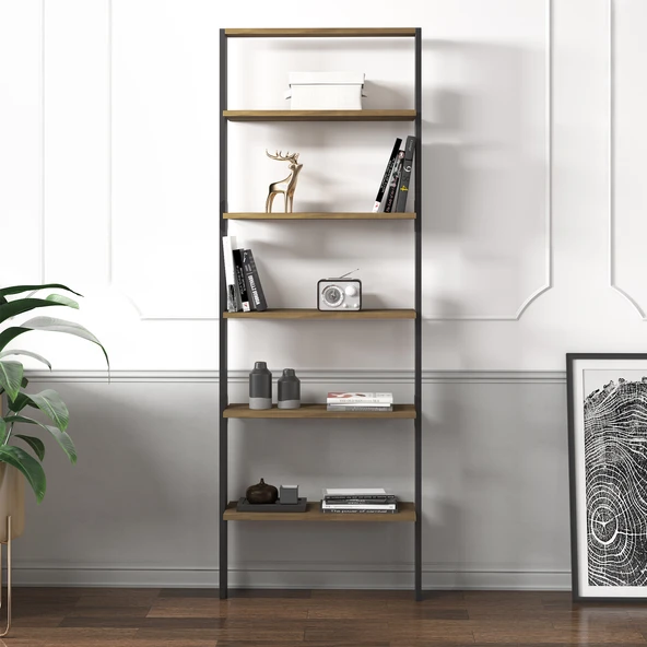 Hero 5 Raflı Modern Kitaplık - 180 cm