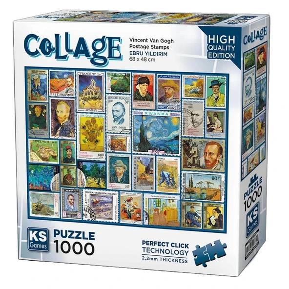 PARAPLY KS Games Postage Stamps - Gogh Puzzle 1000 Parça 20760 Kız Erkek Çocuk Oyuncak Eğitici Oyuncaklar ürün görseli