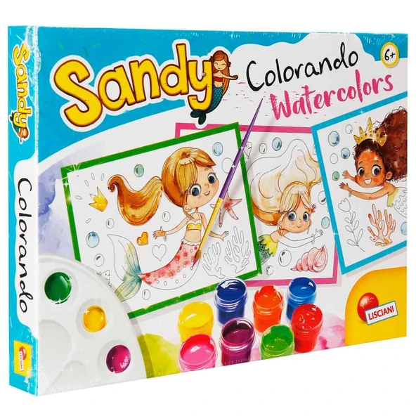 PARAPLY Deniz Kızı Desenli Sulu Boya Seti Kız Erkek Çocuk Oyuncak Eğitici Oyuncaklar ürün görseli