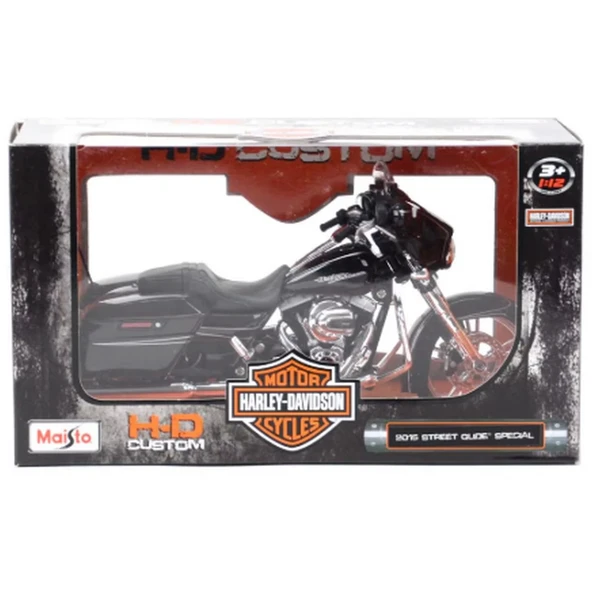 PARAPLY 1:12 Harley-Davidson Motorsiklet Kız Erkek Çocuk Oyuncak Eğitici Oyuncaklar - 1
