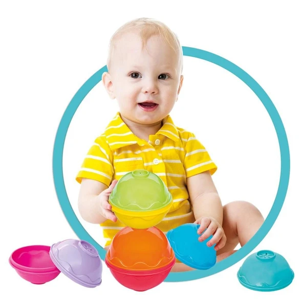 PARAPLY Toplu Mini Kule Bebek Aktivite Oyun Seti Kız Erkek Çocuk Oyuncak Eğitici Oyuncaklar - Resim 3