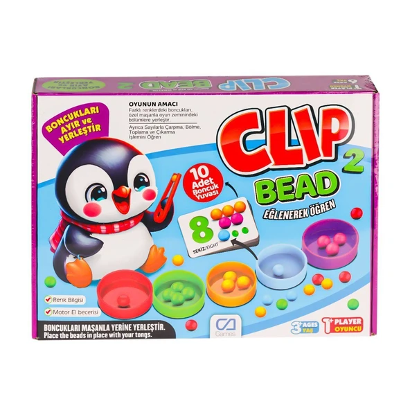 PARAPLY CAPLS-5286 Clip Bead Kutu Oyunu -CA Games Kız Erkek Çocuk Oyuncak Eğitici Oyuncaklar ürün görseli