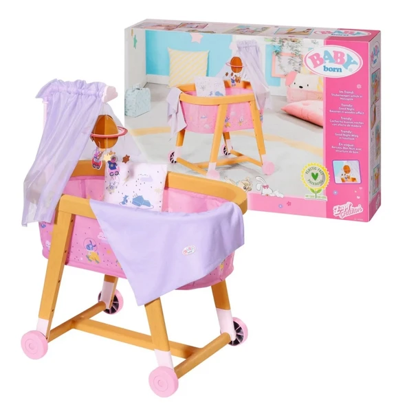 PARAPLY Baby Born Good Night Bassinet Kız Erkek Çocuk Oyuncak Eğitici Oyuncaklar - 1