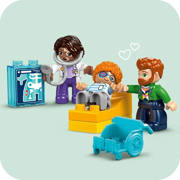 PARAPLY LEGO DUPLO Kasabası İlk Doktor Ziyareti 10449 Kız Erkek Çocuk Oyuncak Eğitici Oyuncaklar - Resim 3