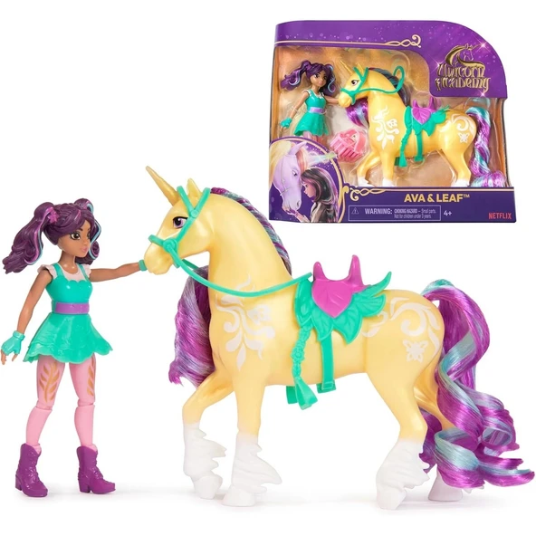 PARAPLY Unicorn Academy AVA ve Tek Boynuzlu At Leaf seti 12cm Kız Erkek Çocuk Oyuncak Eğitici Oyuncaklar ürün görseli