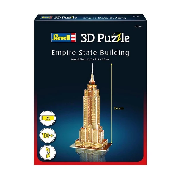 PARAPLY 00119 Revell 3D Puzzle Empire State Binası 24 parça Kız Erkek Çocuk Oyuncak Eğitici Oyuncaklar - Resim 3