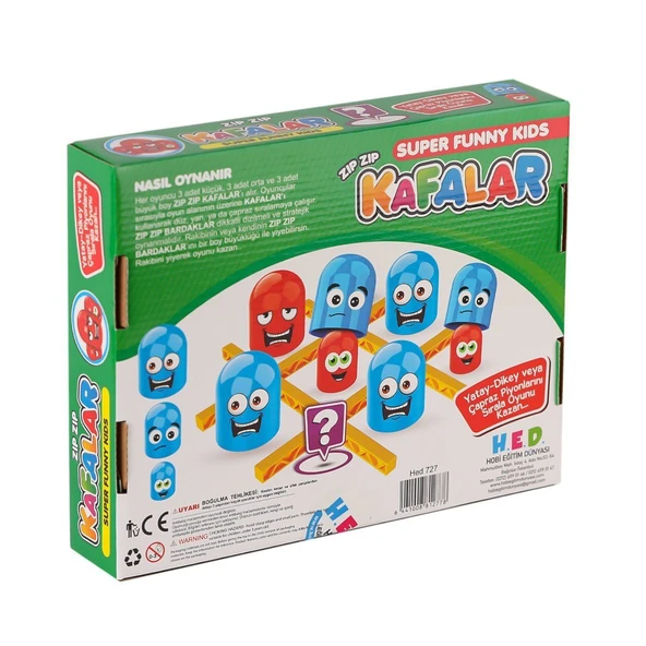 PARAPLY 2778-727 Zıp Zıp Kafalar Kız Erkek Çocuk Oyuncak Eğitici Oyuncaklar - Resim 2