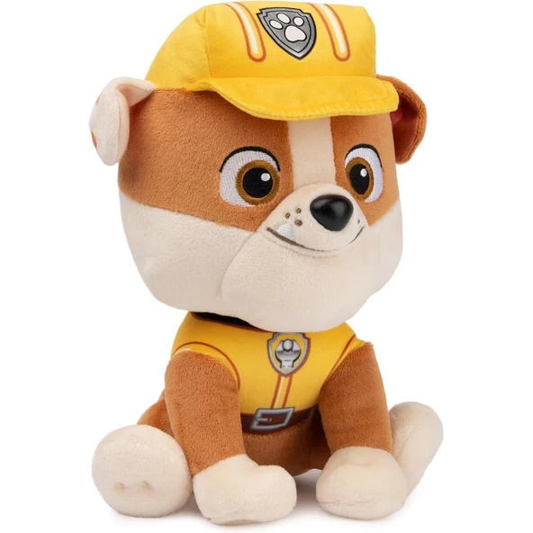 PARAPLY Paw Patrol Rubble Peluş 23cm Kız Erkek Çocuk Oyuncak Eğitici Oyuncaklar - Resim 2