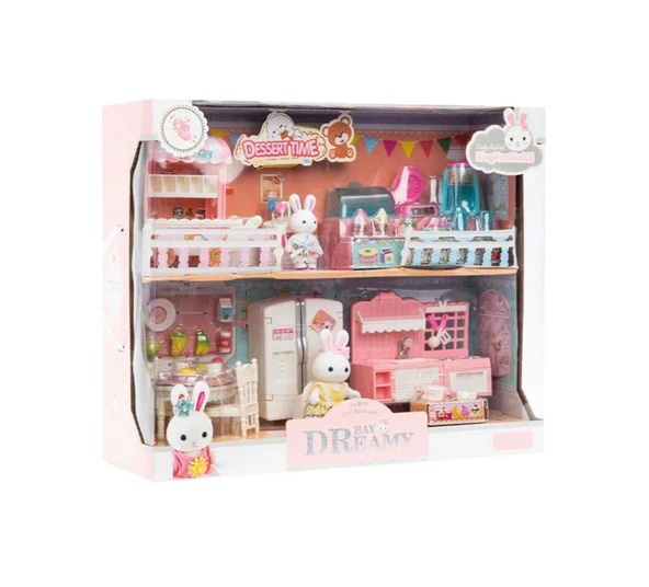 PARAPLY Bay Dreamy Tatlı Zamanı Mini Tavşan Oyun Seti Kız Erkek Çocuk Oyuncak Eğitici Oyuncaklar - Resim 2