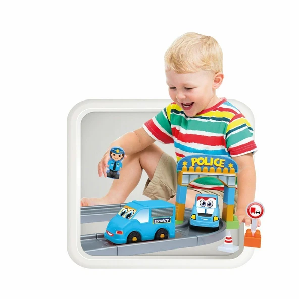 PARAPLY 03322 Polis Blok Seti -Dede Kız Erkek Çocuk Oyuncak Eğitici Oyuncaklar - Resim 3