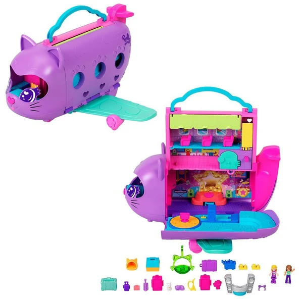 PARAPLY HWP19 Polly Pocket Adventures in Rio Uçak Oyun Seti Kız Erkek Çocuk Oyuncak Eğitici Oyuncaklar - Resim 2