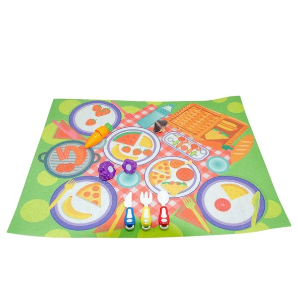 PARAPLY URT003-18 Yemek Dünyası Oyun Halısı -Birlik Kız Erkek Çocuk Oyuncak Eğitici Oyuncaklar ürün görseli