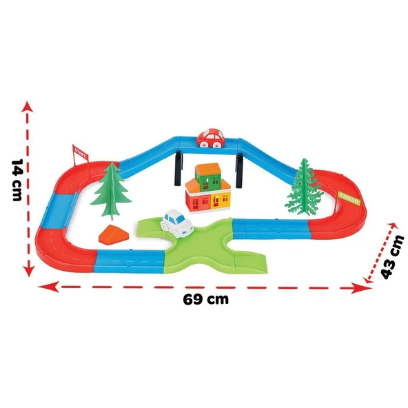 PARAPLY 07 683 Köprülü Yol Seti -Pilsan Oyuncak Kız Erkek Çocuk Oyuncak Eğitici Oyuncaklar - Resim 2