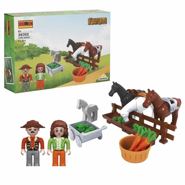 PARAPLY S00028302 FARM SET ATLAR 2FGR 93 PRÇ LEGO -SUN Kız Erkek Çocuk Oyuncak Eğitici Oyuncaklar ürün görseli