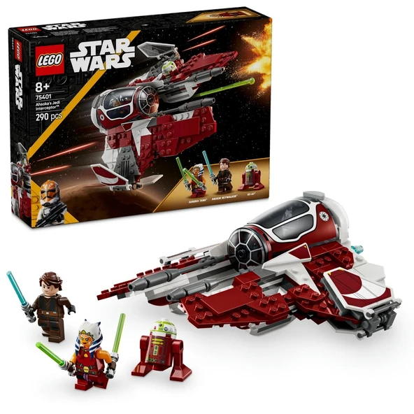 PARAPLY LEGO Star Wars Ahsoka’nın Jedi Interceptor’ı Starfighter 75401 Kız Erkek Çocuk Oyuncak Eğitici Oyunc ürün görseli