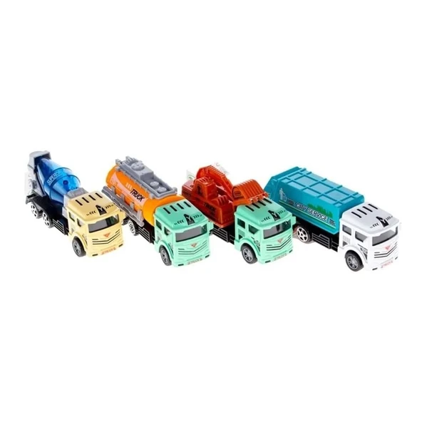 PARAPLY Sürtmeli Metal Sesli Işıklı Kamyonlar Kız Erkek Çocuk Oyuncak Eğitici Oyuncaklar ürün görseli