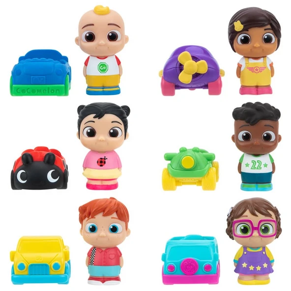 PARAPLY Cocomelon Araçlı Tekli Figür Kız Erkek Çocuk Oyuncak Eğitici Oyuncaklar - Resim 2