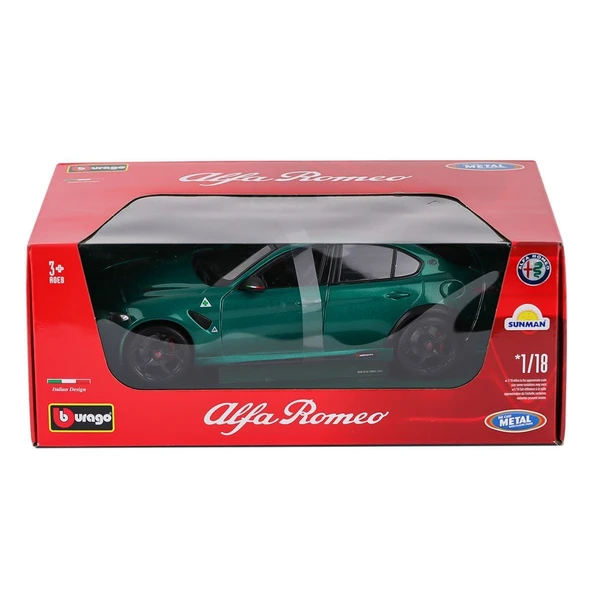 PARAPLY 11048 Burago Alfa Romeo Gıula GTA 1:18 -Sunman Kız Erkek Çocuk Oyuncak Eğitici Oyuncaklar - Resim 2