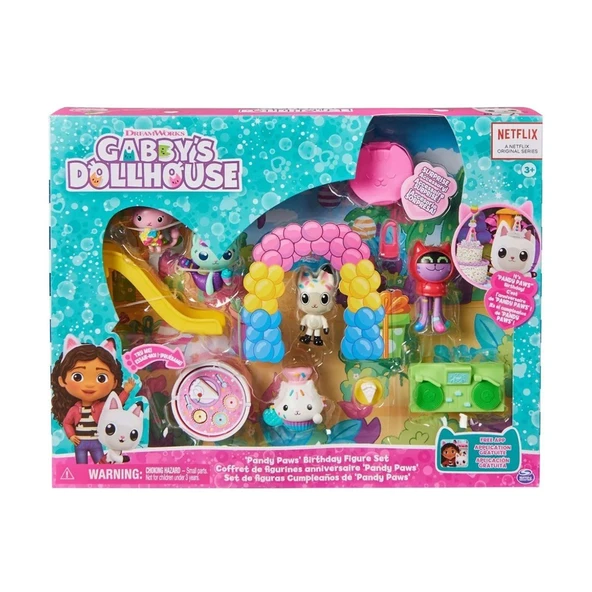 PARAPLY 6069141 Gabbys Dollhouse Hayal Evi Pandi Patinin Doğum Günü Seti Kız Erkek Çocuk Oyuncak Eğitici Oyu ürün görseli