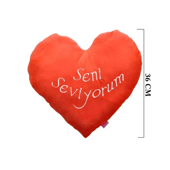 PARAPLY 1153K Kalp Yastık 36x36cm Kız Erkek Çocuk Oyuncak Eğitici Oyuncaklar ürün görseli