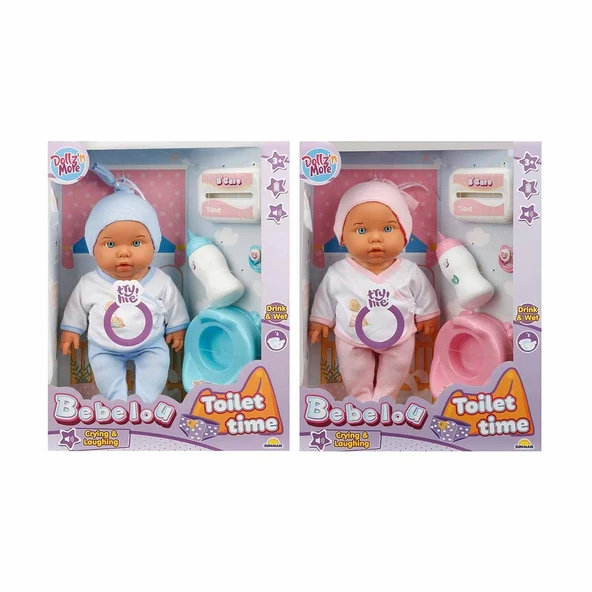 PARAPLY Bebelou Tuvalet Zamanı Sesli Gülen ve Ağlayan Bebek Kız Erkek Çocuk Oyuncak Eğitici Oyuncaklar - Resim 2