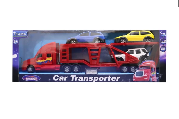 PARAPLY Araç Taşıyıcı Plastik Kırmızı Tır Kız Erkek Çocuk Oyuncak Eğitici Oyuncaklar ürün görseli