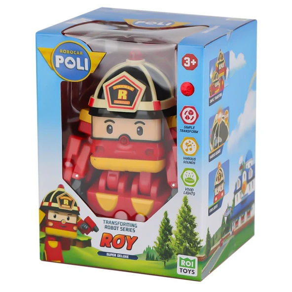 PARAPLY POLI MRT-686 Sesli ve Işıklı Robocar Poli Büyük Transforming Robot Roy -Necotoys Kız Erkek Çocuk Oyu ürün görseli 1