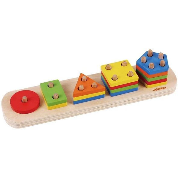 PARAPLY 1013-SKC Chiva, Beşgenli Geometik Şekiller - Ahşap Kız Erkek Çocuk Oyuncak Eğitici Oyuncaklar ürün görseli 1