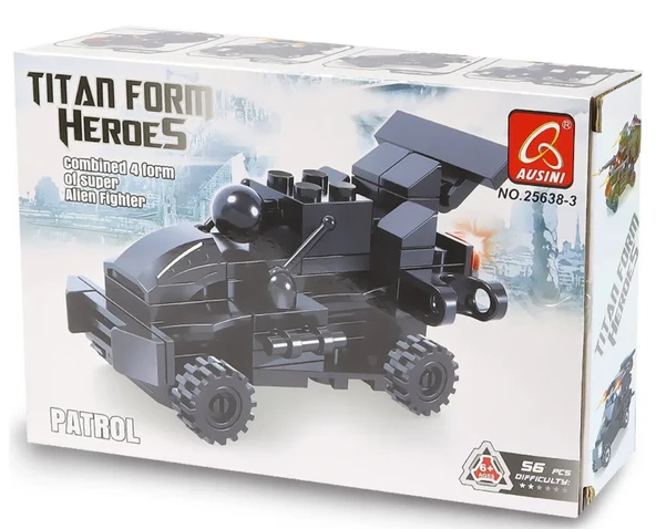 PARAPLY Ausini Titan Form Heroes-3 Patrol 56 Parça Kız Erkek Çocuk Oyuncak Eğitici Oyuncaklar - Resim 2