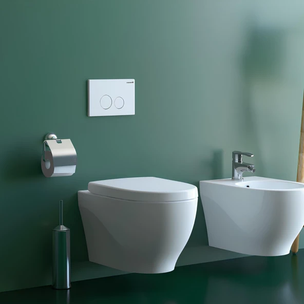 Creavit Mare Beyaz Kanalsız Asma Klozet MA321, Creavit Mare Pera Duroplast Yavaş Kapak - 3